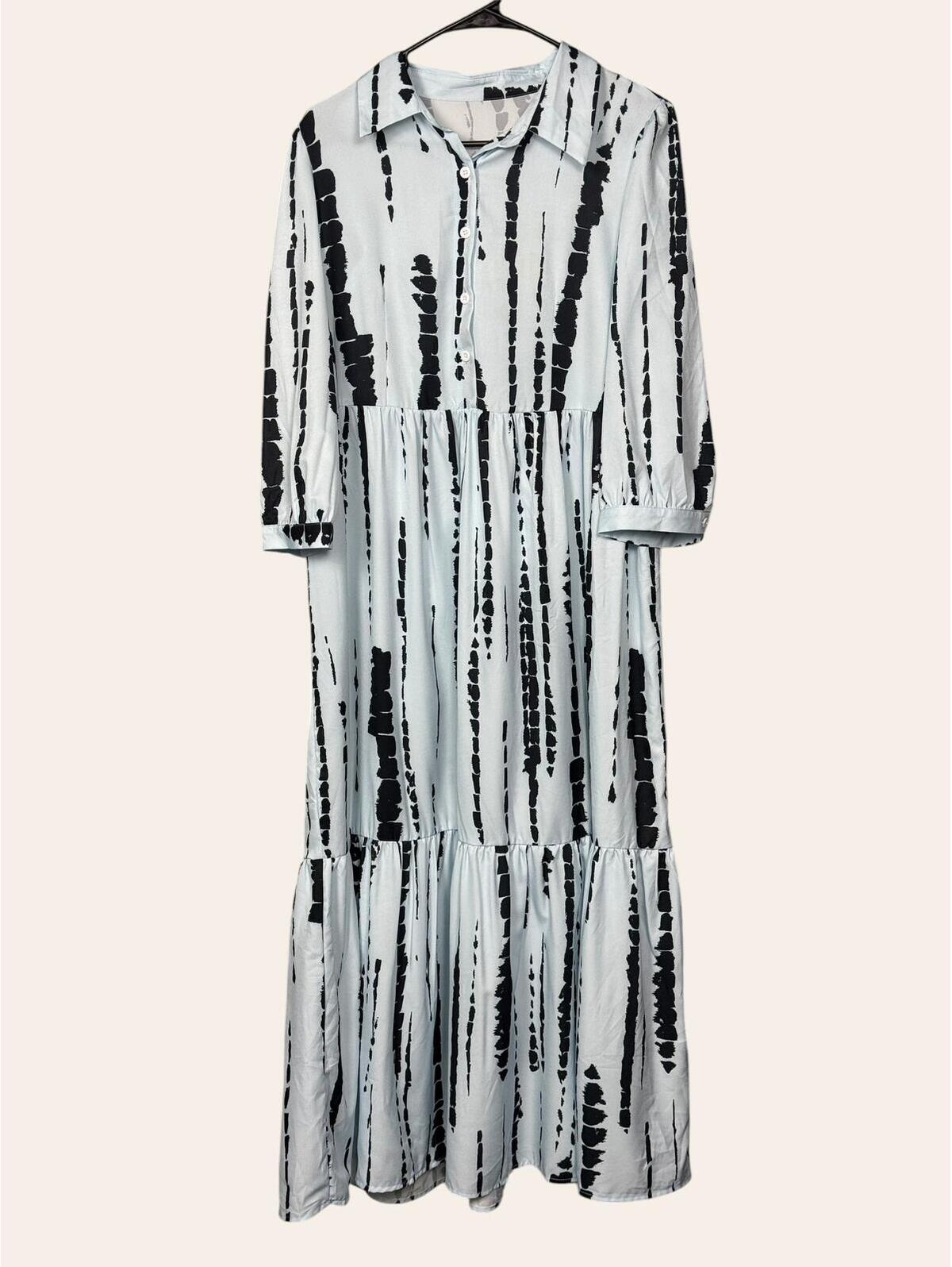 Shein Light Blue Pattern Dress